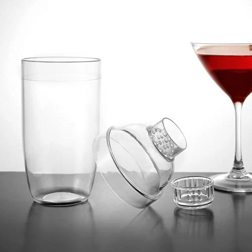 3 Piece Clear Plastic Mixing Shakers - Image 2