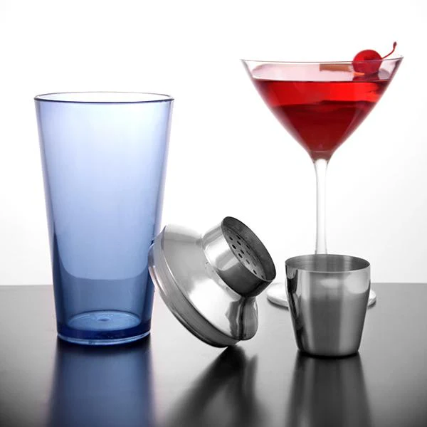 3 Piece Plastic Shaker with Stainless Steel Mid Section - Image 2