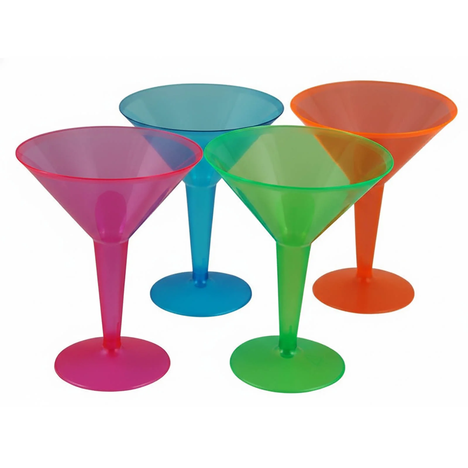 Plastic Neon Martini Cups - 8 ounce - Packs of 10 - Image 3