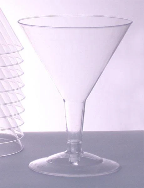 Plastic (Polystyrene) Martini Glass - 5 ounce (sleeve of 12)