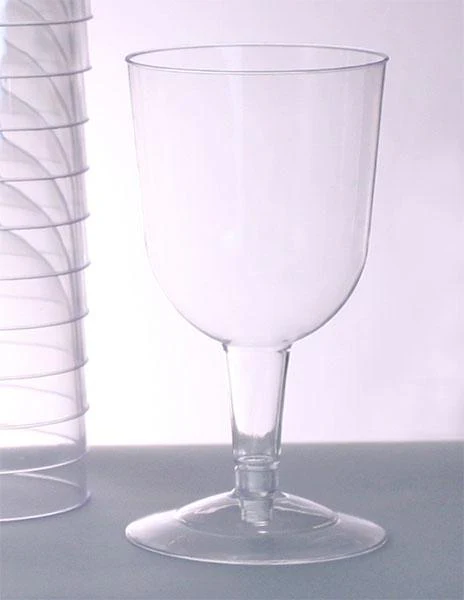 Plastic (Polystyrene) Wine Glass - 6 ounce (sleeve of 12)