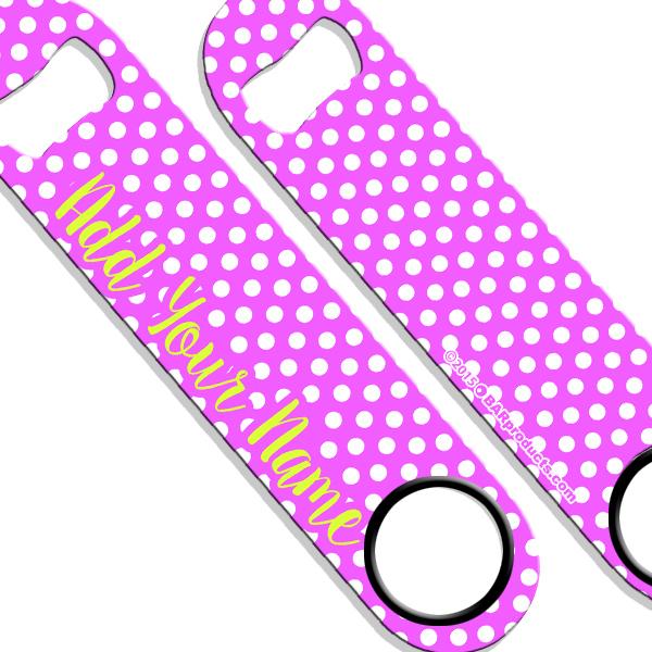 Polka Dots SPEED Bottle Opener - ADD YOUR NAME - Image 3