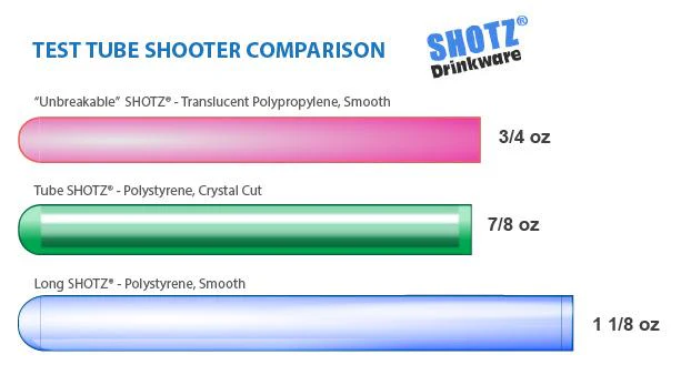 Polystyrene Crystal Cut Tube SHOTZ® / Test Tube Shooters - Pack of 100 - Image 3