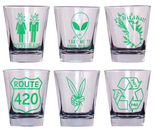 Pot Themed Shot Glass Set