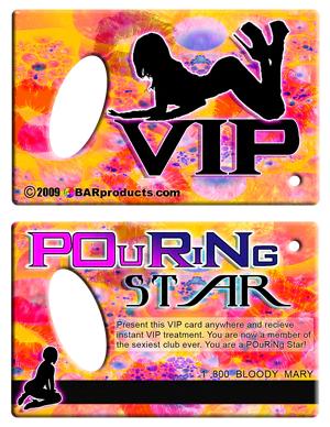 VIP Pouring Star Credit Card Bottle Opener