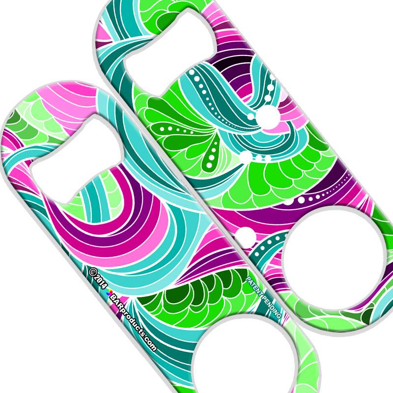 Pretty Abstract Speed Bottle Opener - Medium Sized 5 inch
