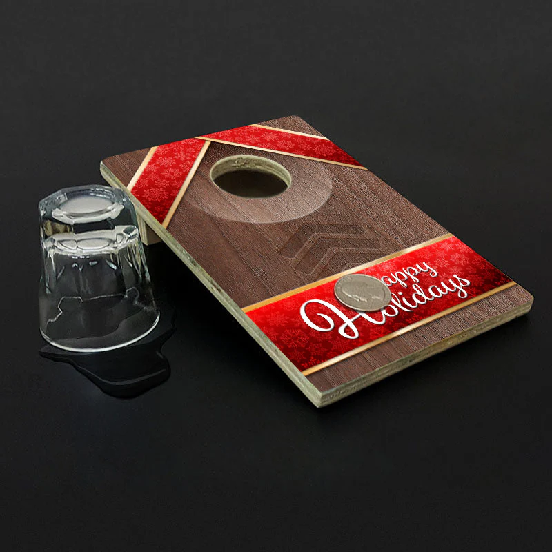 Quarter Master - Tabletop Cornhole Game with Quarters - Happy Holidays - Image 2