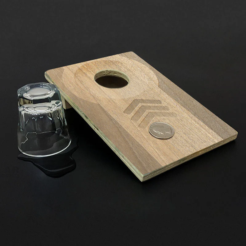 Quarter Master - Tabletop Cornhole Game with Quarters - Wood (Dark or Light) - Image 5