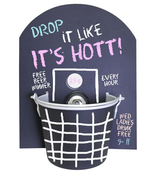 QuarterBackBoard™ Tip Jar Chalk Backboard with Bell - Image 4