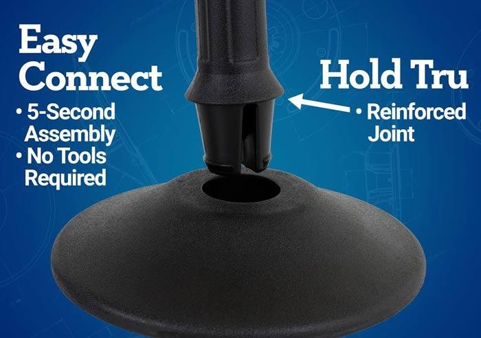 Retractable Belt Stanchion - Textured Black - Set of 2 - Image 5