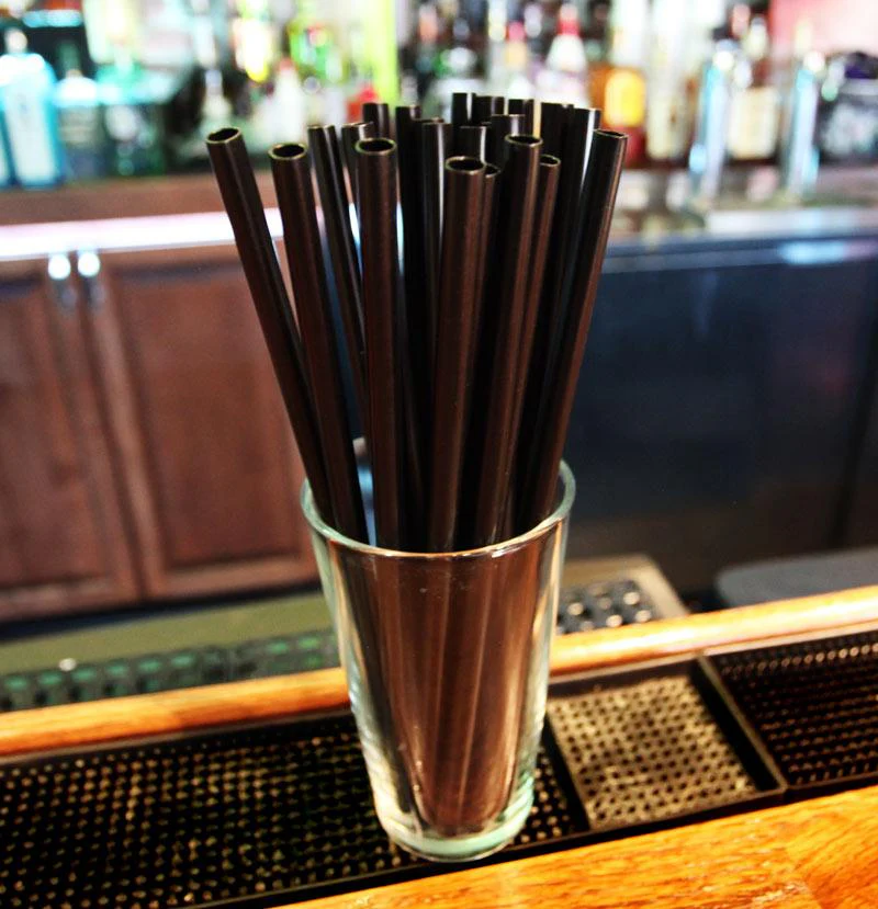 Reusable Black Polypropylene Straws - 50 pack (250mm) - Image 4