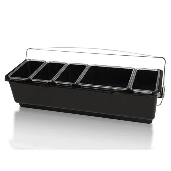 Roll Top Condiment Holder w/ Four 1 Quart Inserts & One 2 Quart - Image 4