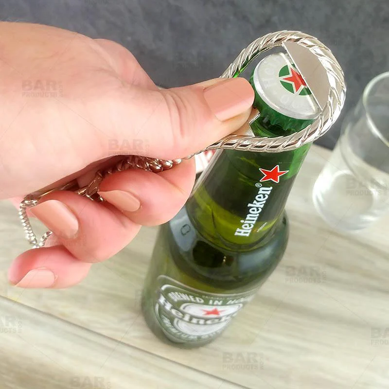 BarConic® Rope Themed Bottle Opener - Silver - Image 2