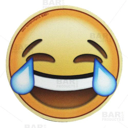 Round Foam Coasters - Emoji - 4 inch Diameter - Image 3