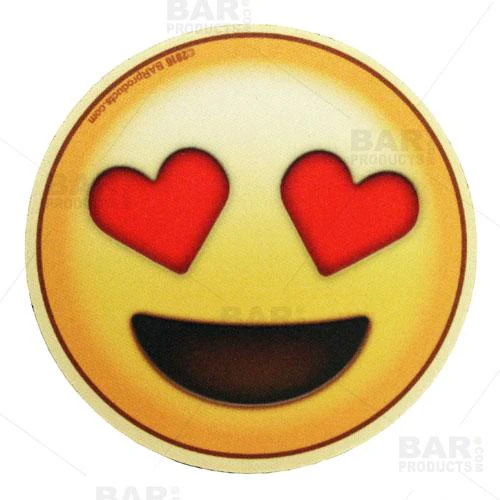 Round Foam Coasters - Emoji - 4 inch Diameter - Image 4