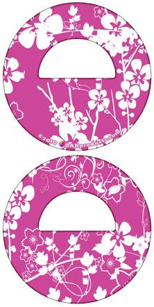 Pink and White Flowers Round Bottle Opener