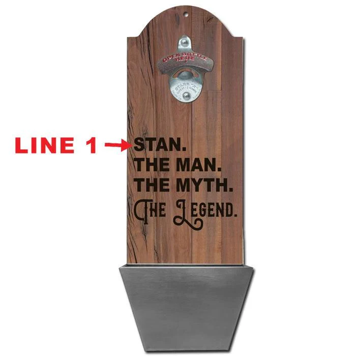 Round Top Plaque with Cap Catcher - Custom - Man, Myth, Legend - Image 2