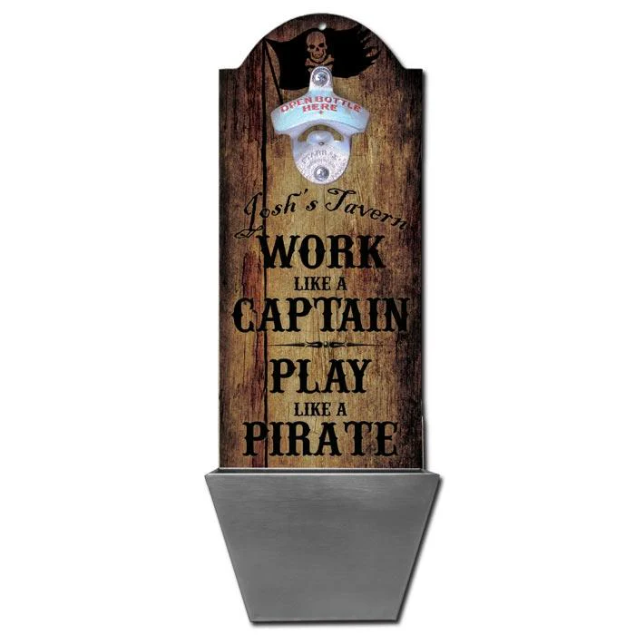 Round Top Plaque with Cap Catcher - Custom - Play Like a Pirate