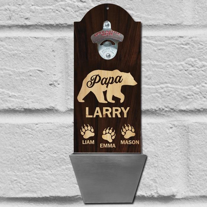 Round Top Plaque with Cap Catcher - Papa Bear - Custom - Image 2