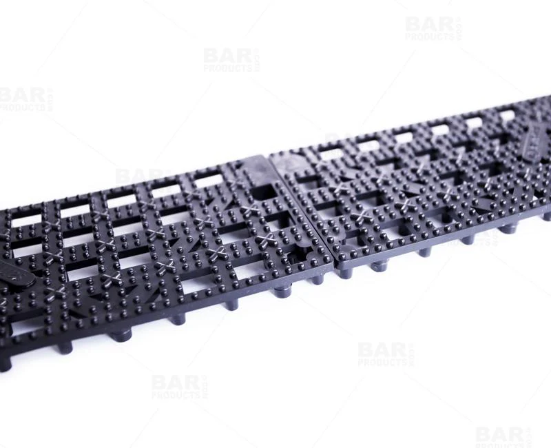 San Jamar VM5180BK Versa-Mat 3 1/2" x 12" Black Interlocking Bar Mat Strips - Image 3