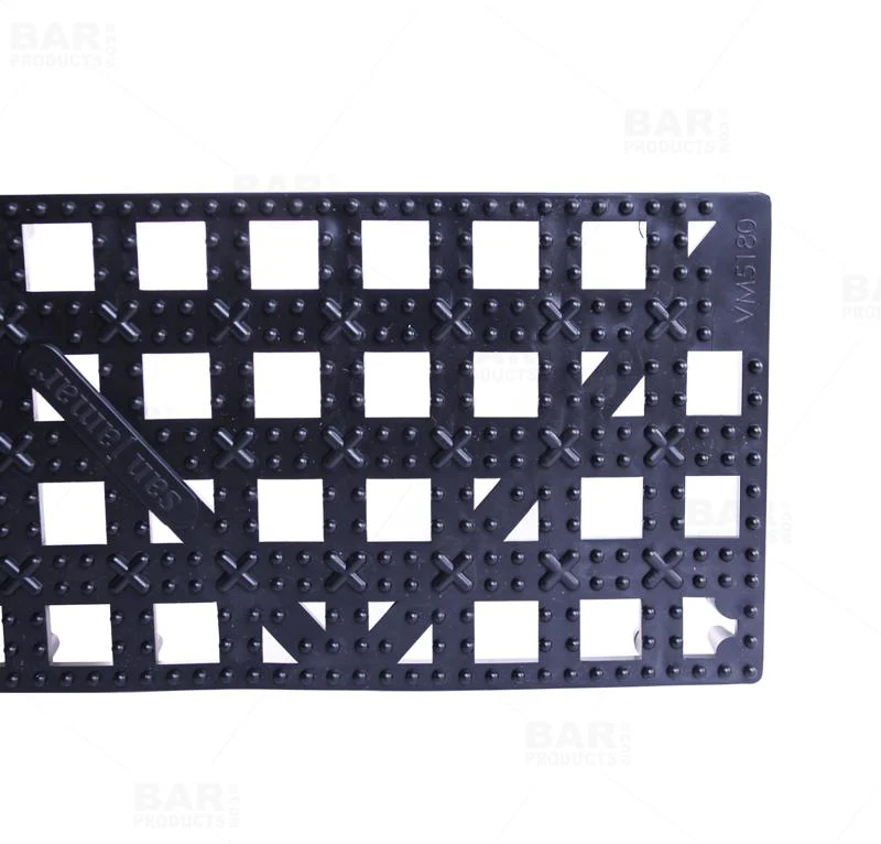 San Jamar VM5180BK Versa-Mat 3 1/2" x 12" Black Interlocking Bar Mat Strips - Image 5