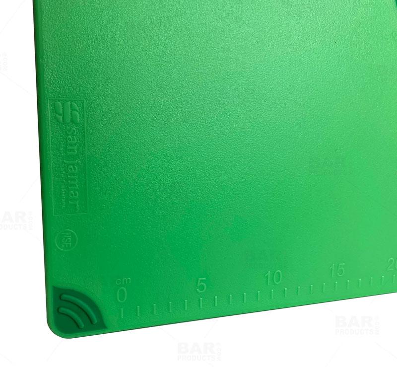 San Jamar CBG912GN 9" x 12" x 3/8" Green Saf-T-Grip Cutting Board - Image 5