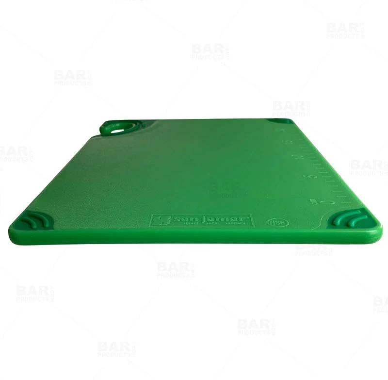 San Jamar CBG912GN 9" x 12" x 3/8" Green Saf-T-Grip Cutting Board - Image 6