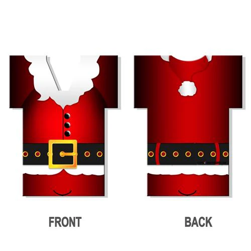 Santa Version 2 T-Shirt Style Bottle Cooler - Image 4
