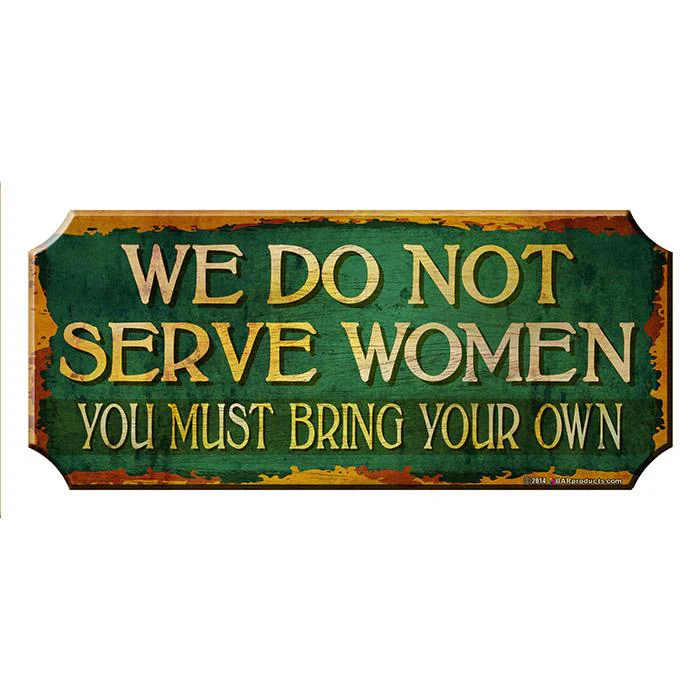 Serve Women - Wood Plaque Kolorcoat™ Bar Sign
