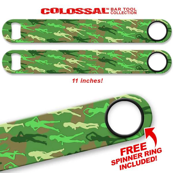 Sexy Camo Kolorcoat™ 11" Long COLOSSAL™ Speed Bottle Opener
