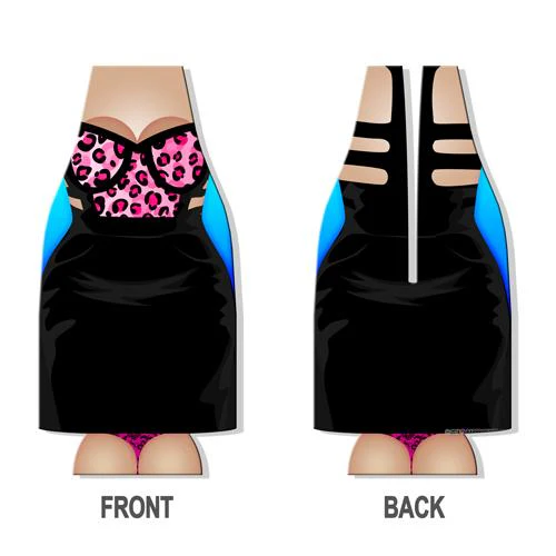 Sexy Dress Zipper Style Bottle Cooler - Image 4