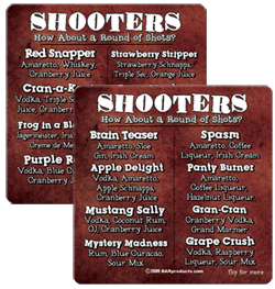 Coasters - Shooter Recipes (double sided) Series - Image 2