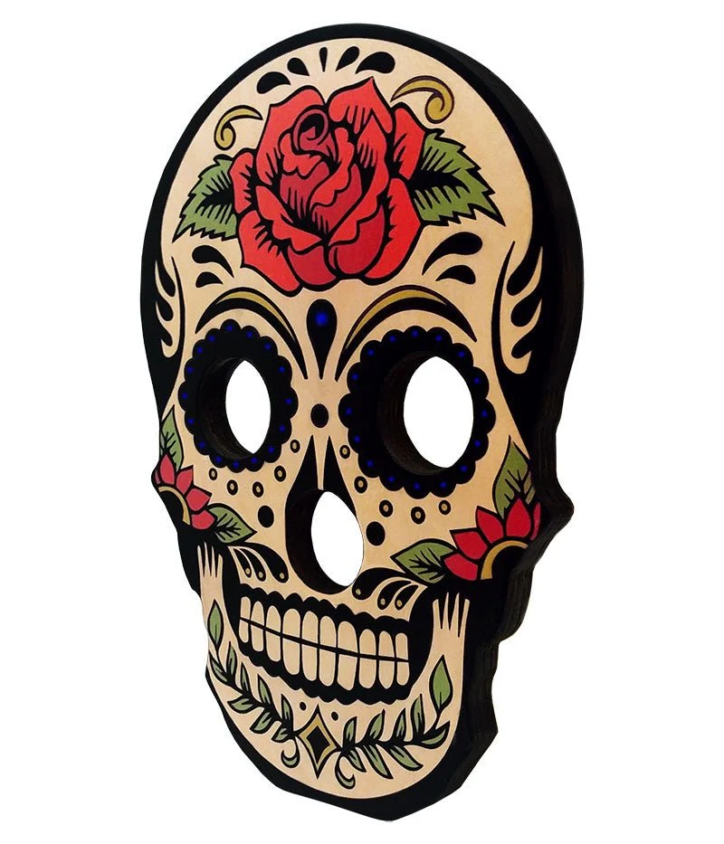 Shot Glass and Bottle Flight and Serving Tray - Sugar Skull Rose - Image 7