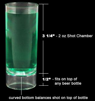 Shot Glass Beer Bottle Topper - 2 Ounce - Image 3