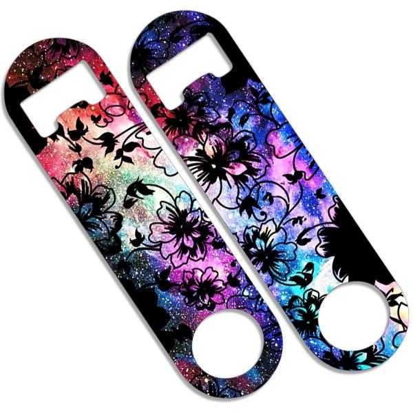 Skinny Mini Bottle Opener - Space Flowers - CUSTOMIZABLE