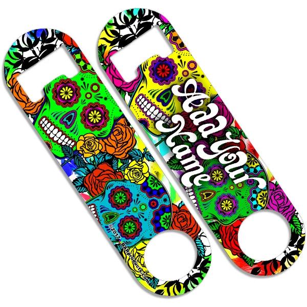 Skinny Mini Bottle Opener - Sugar Skulls - CUSTOMIZABLE
