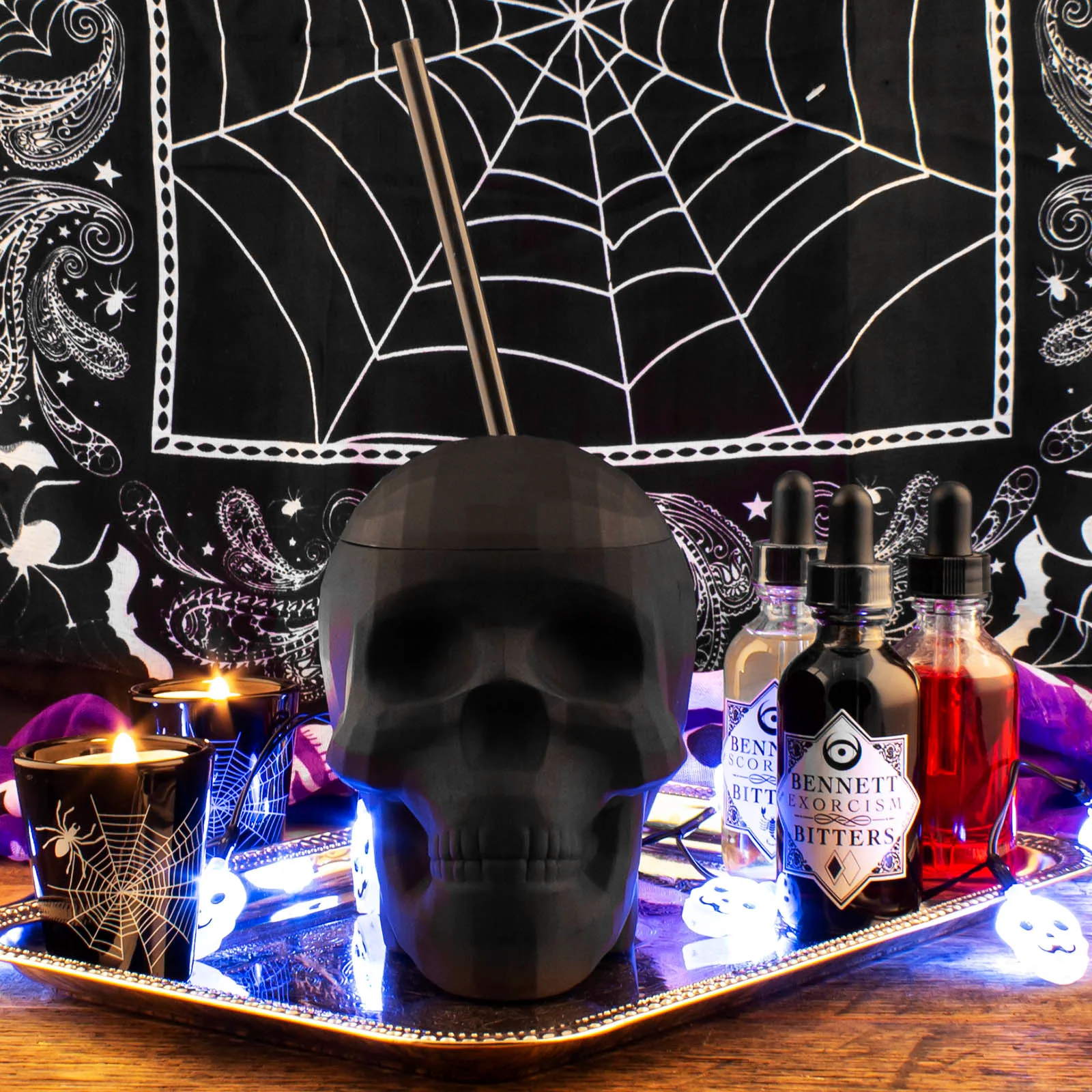 Skull Cup w/ Straw and Lid - 22 ounce (Color Options) - Image 4