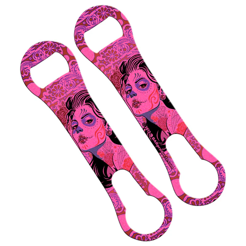Skull Girl Neon Pink Glitter Kolorcoat™ Bar Tools - Image 5