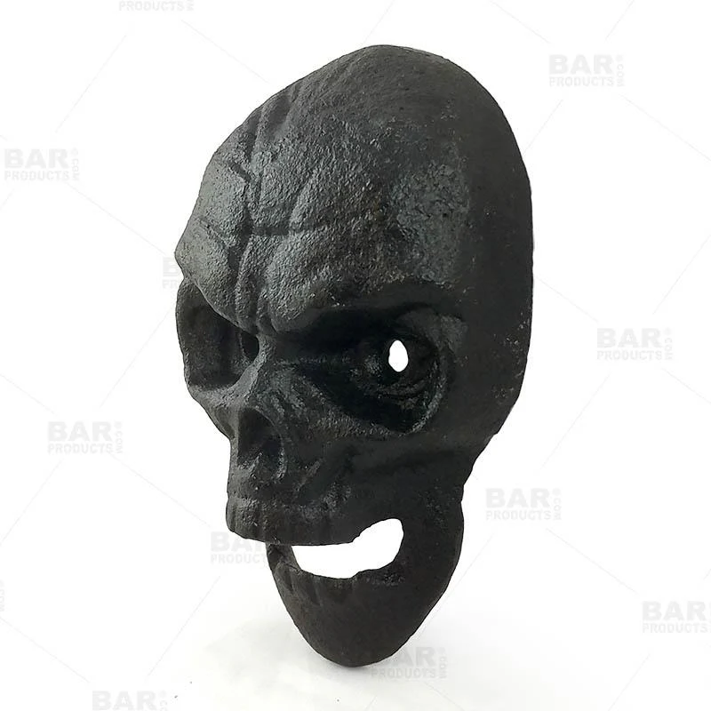 Skull Themed Wall Mounted Bottle Opener - Black - Image 3