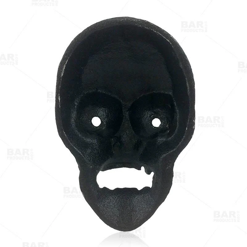 Skull Themed Wall Mounted Bottle Opener - Black - Image 4