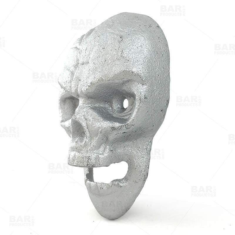 Skull Themed Wall Mounted Bottle Opener - Silver - Image 3