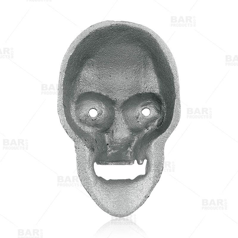 Skull Themed Wall Mounted Bottle Opener - Silver - Image 4