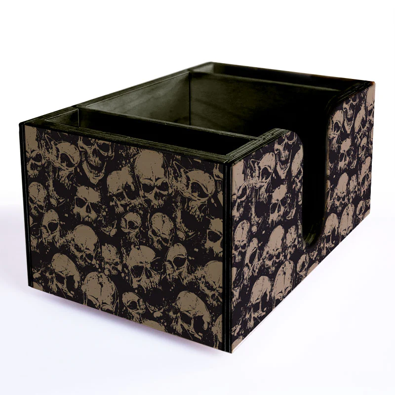 Skulls Wooden Bar Caddy - Image 3