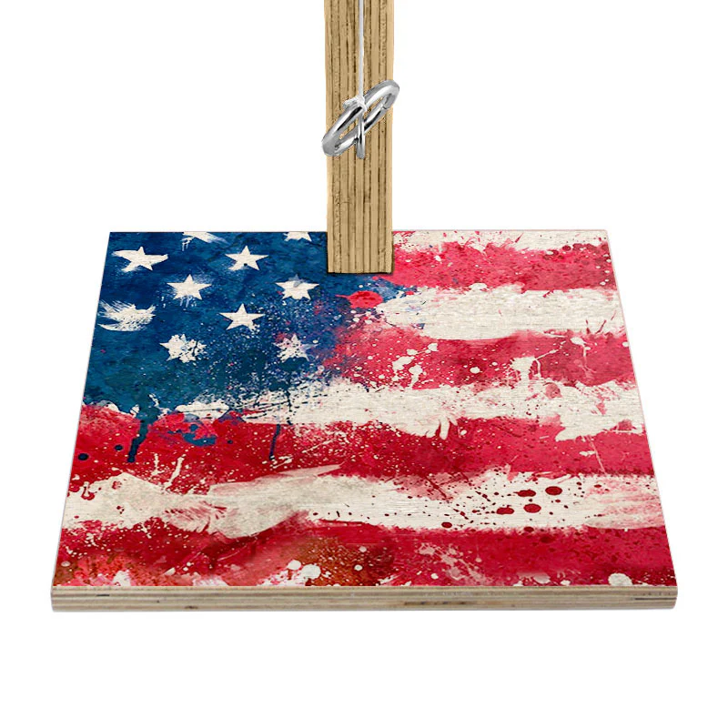 Small Tabletop Ring Toss Game - Grunge Flag - Image 2