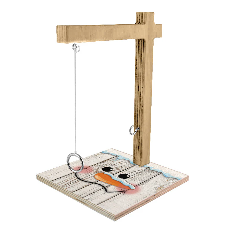 Small Tabletop Ring Toss Game - Snowman - Image 3