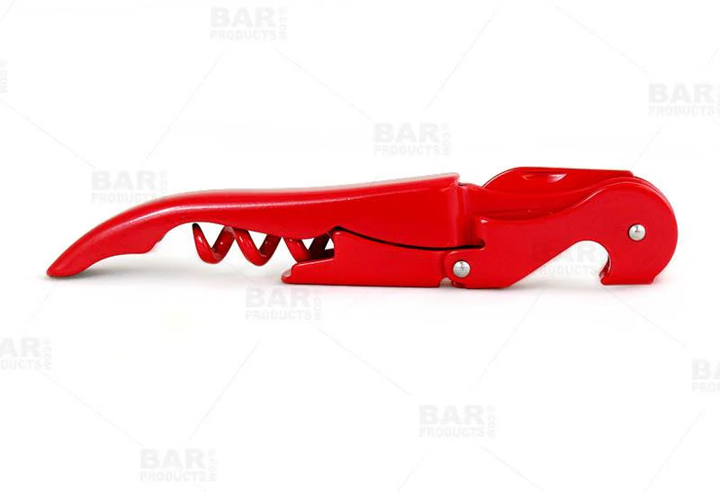 BarConic® Solid Red Double-Hinged Corkscrew with Red Worm - Image 3