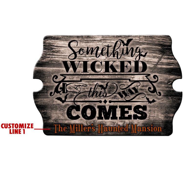 Something Wicked - Custom Tavern Shaped Wood Bar Sign - Image 2