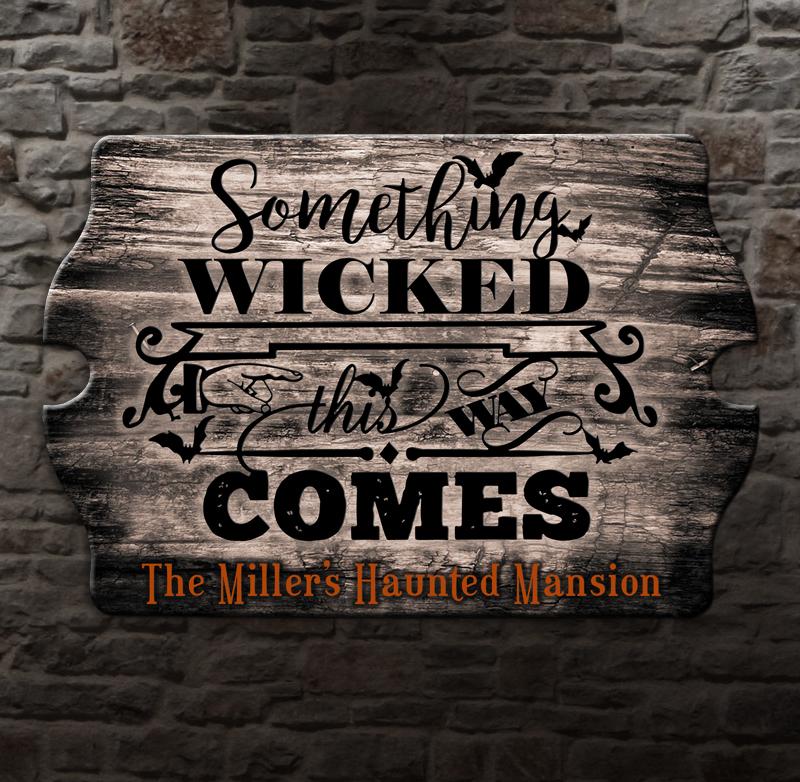 Something Wicked - Custom Tavern Shaped Wood Bar Sign - Image 3