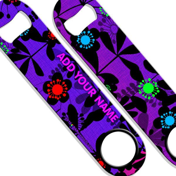 Abstract Flowers Bottle Opener – ADD YOUR NAME SPEED - Image 2