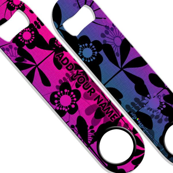 Abstract Flowers Bottle Opener – ADD YOUR NAME SPEED - Image 3